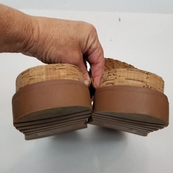 Baretraps Deanne Women's Faux Leather Woven Braided Slides Sandals Brown 9.5 - Picture 7 of 9